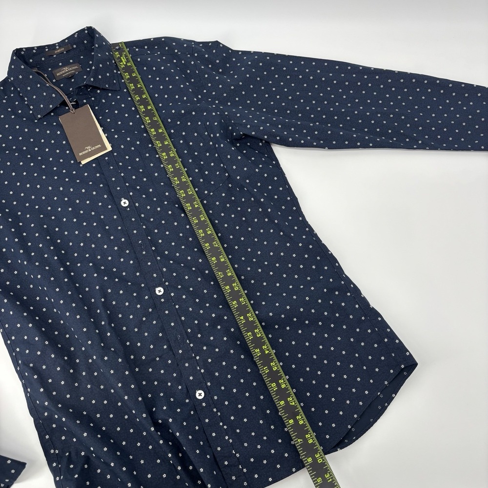 Rodd & Gunn Blue Floral Sports Fit Button Up Shirt Long Sleeve Navy Blue Medium - Picture 7 of 9